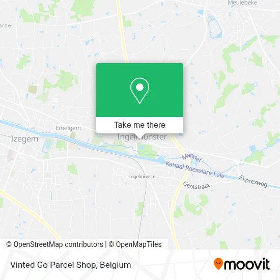 Vinted Go Parcel Shop map