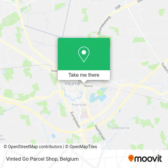 Vinted Go Parcel Shop map