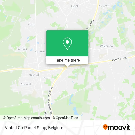 Vinted Go Parcel Shop map