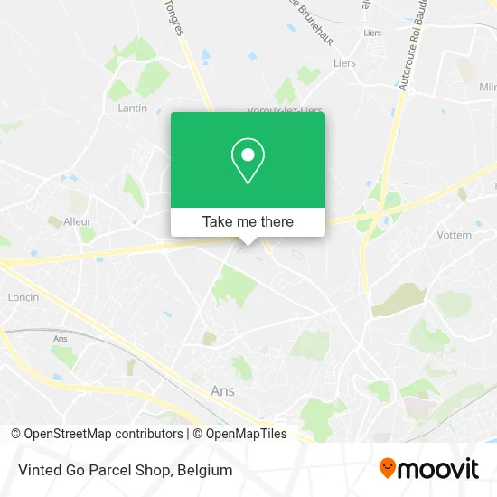 Vinted Go Parcel Shop map