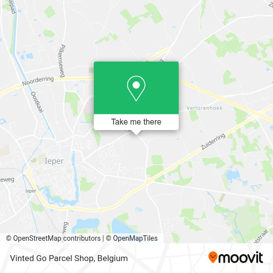 Vinted Go Parcel Shop map