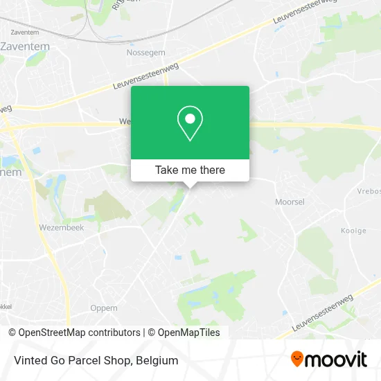 Vinted Go Parcel Shop map