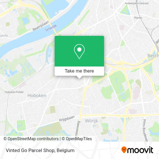 Vinted Go Parcel Shop map