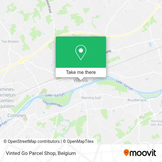 Vinted Go Parcel Shop map