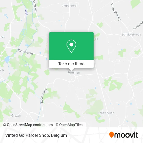 Vinted Go Parcel Shop map