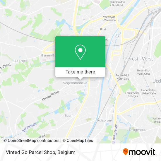 Vinted Go Parcel Shop map