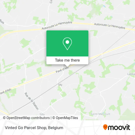 Vinted Go Parcel Shop map
