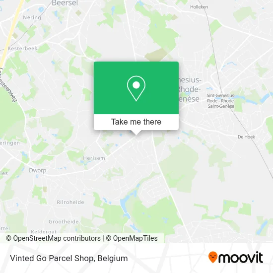 Vinted Go Parcel Shop map