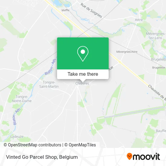 Vinted Go Parcel Shop map
