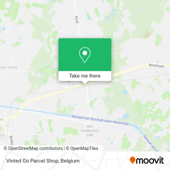 Vinted Go Parcel Shop map