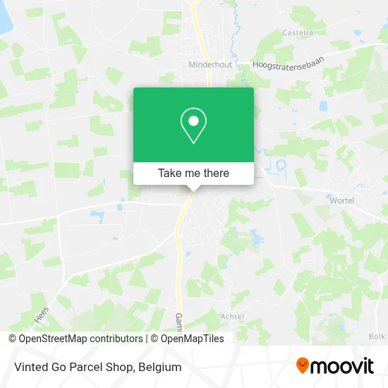 Vinted Go Parcel Shop map