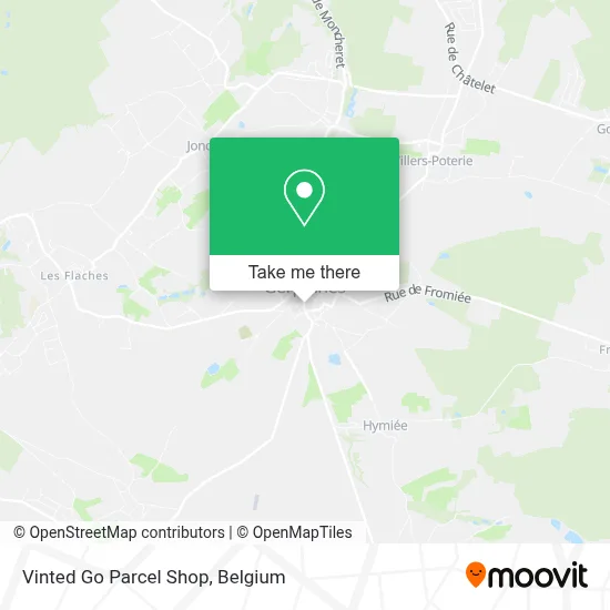 Vinted Go Parcel Shop map