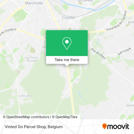 Vinted Go Parcel Shop map