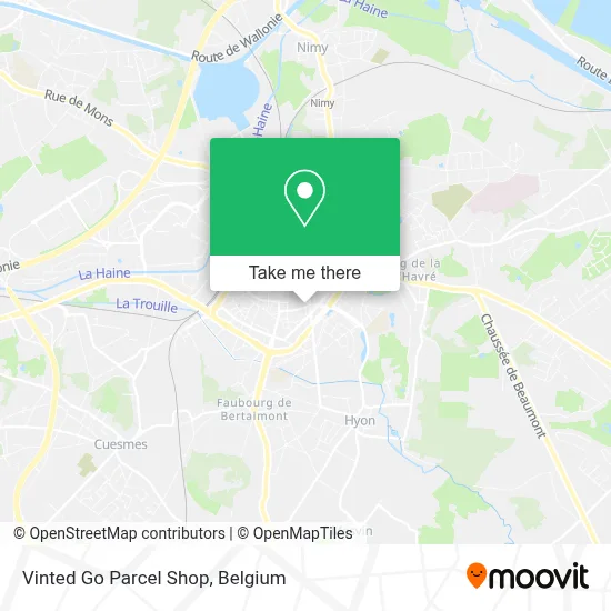 Vinted Go Parcel Shop map