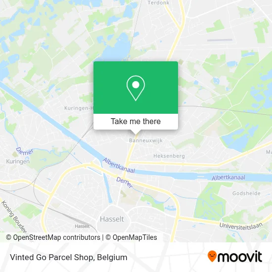 Vinted Go Parcel Shop map