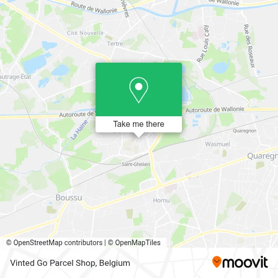 Vinted Go Parcel Shop map