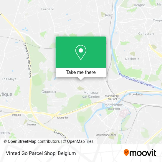 Vinted Go Parcel Shop map