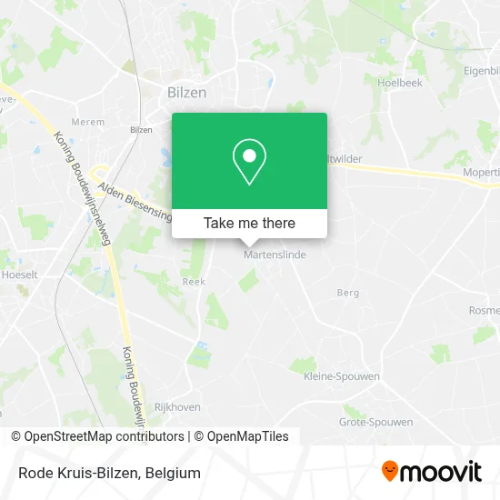 Rode Kruis-Bilzen map