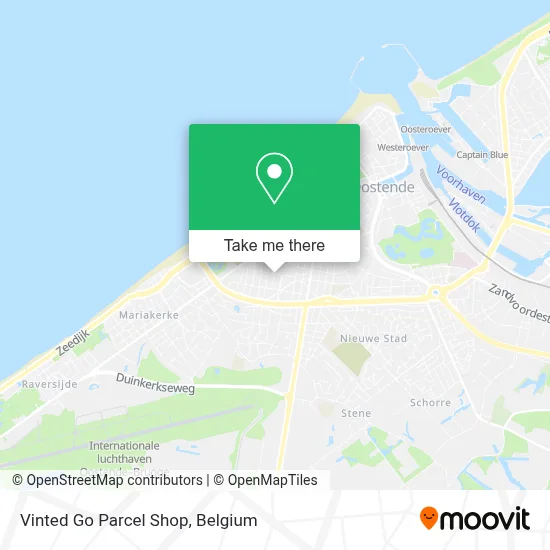 Vinted Go Parcel Shop map
