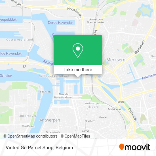 Vinted Go Parcel Shop map