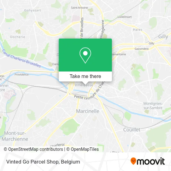 Vinted Go Parcel Shop map