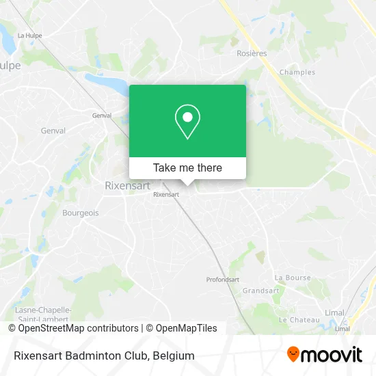 Rixensart Badminton Club map