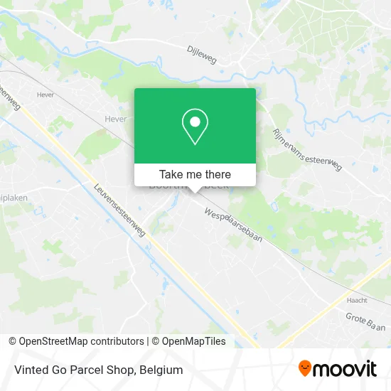 Vinted Go Parcel Shop map
