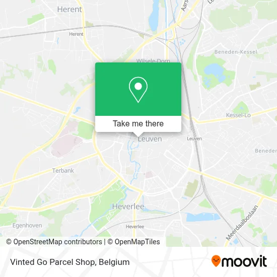 Vinted Go Parcel Shop map