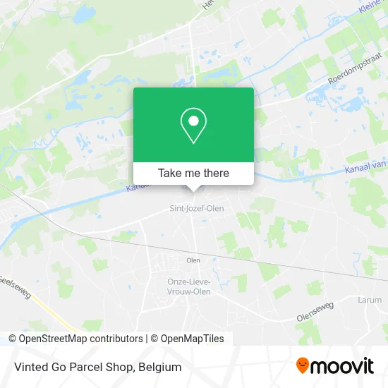 Vinted Go Parcel Shop map