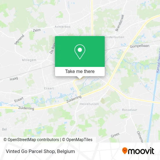 Vinted Go Parcel Shop map
