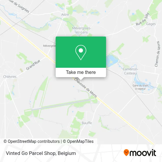 Vinted Go Parcel Shop map