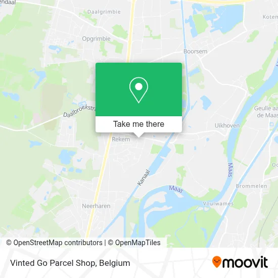 Vinted Go Parcel Shop map