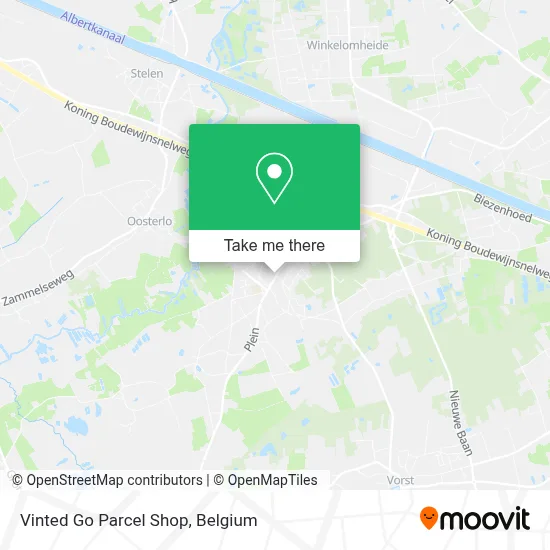 Vinted Go Parcel Shop map