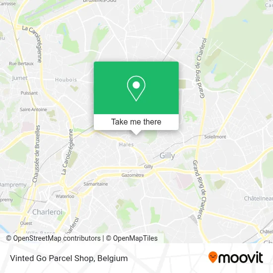 Vinted Go Parcel Shop map