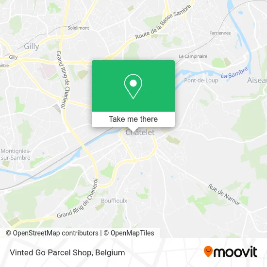 Vinted Go Parcel Shop map
