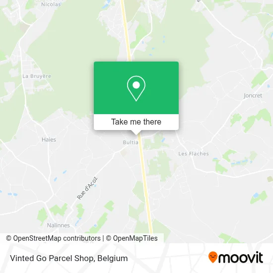 Vinted Go Parcel Shop map