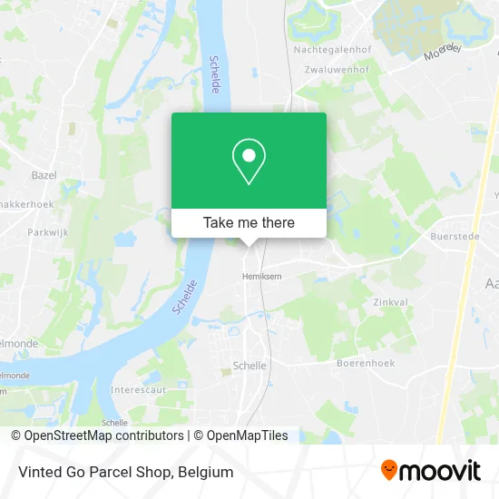 Vinted Go Parcel Shop map