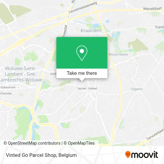 Vinted Go Parcel Shop map