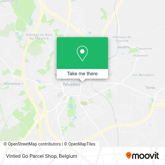Vinted Go Parcel Shop map