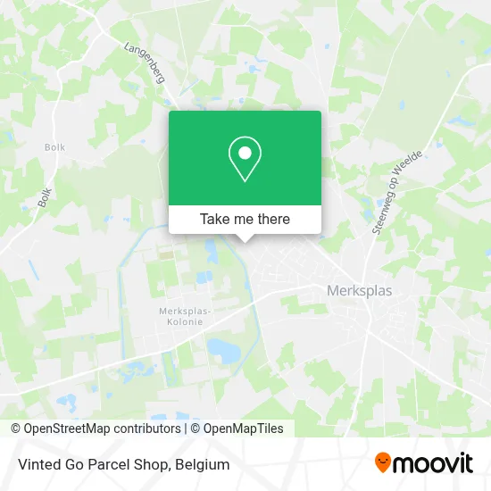 Vinted Go Parcel Shop map