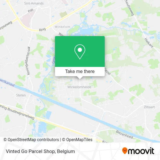 Vinted Go Parcel Shop map