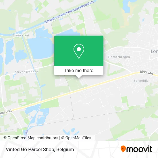 Vinted Go Parcel Shop map