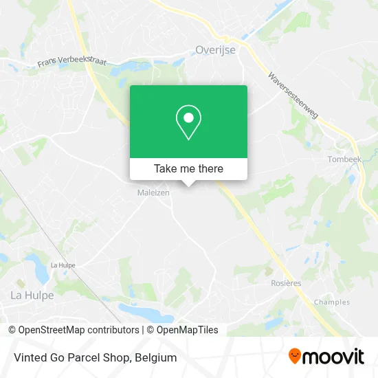 Vinted Go Parcel Shop map