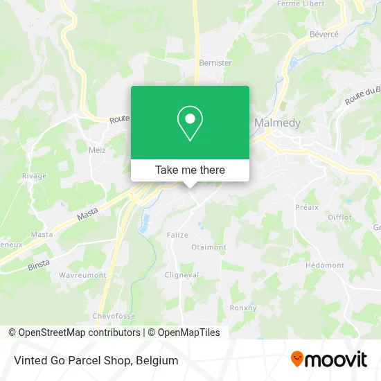 Vinted Go Parcel Shop map