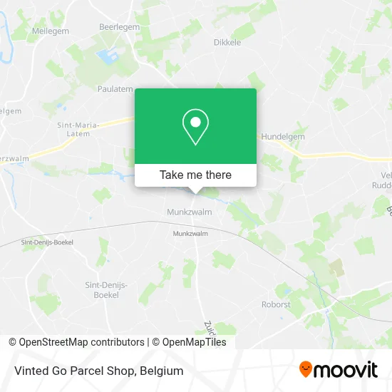 Vinted Go Parcel Shop map