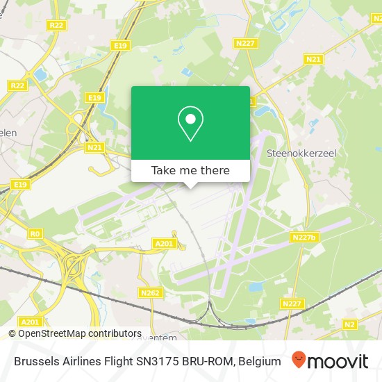 Brussels Airlines Flight SN3175 BRU-ROM map