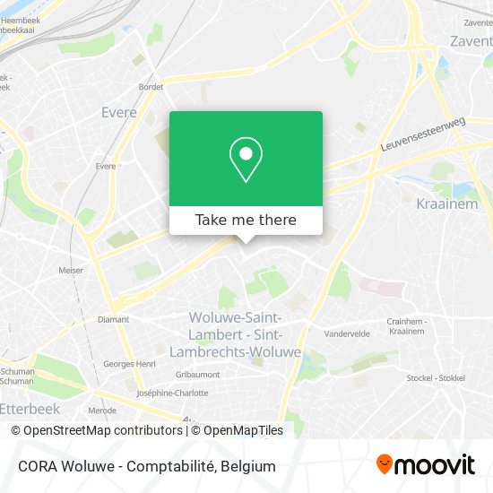 CORA Woluwe - Comptabilité map