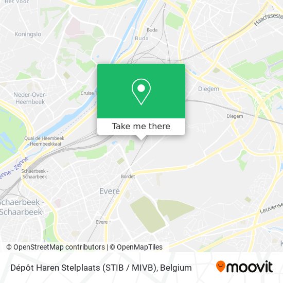 Dépôt Haren Stelplaats (STIB / MIVB) map