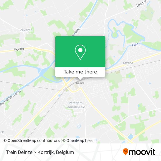Trein Deinze > Kortrijk plan