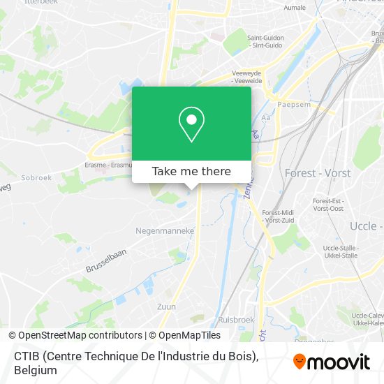 CTIB (Centre Technique De l'Industrie du Bois) map